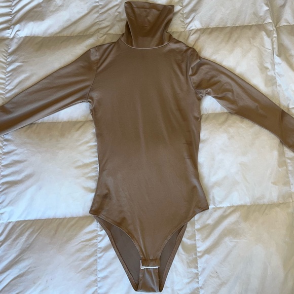 Tan Long Sleeve Bodysuit - Picture 7 of 7